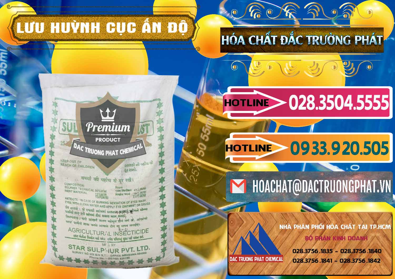 Công ty chuyên nhập khẩu - bán Lưu huỳnh Cục - Sulfur Ấn Độ India - 0348 - Cty chuyên cung cấp _ bán hóa chất tại TP.HCM - dactruongphat.vn