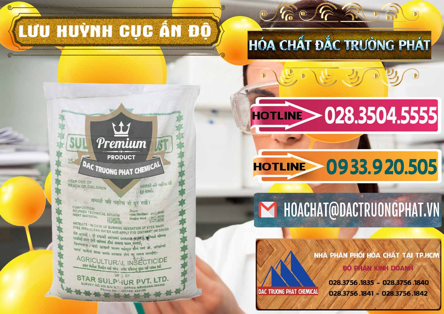 Đơn vị chuyên bán và cung cấp Lưu huỳnh Cục - Sulfur Ấn Độ India - 0348 - Công ty phân phối & bán hóa chất tại TP.HCM - dactruongphat.vn