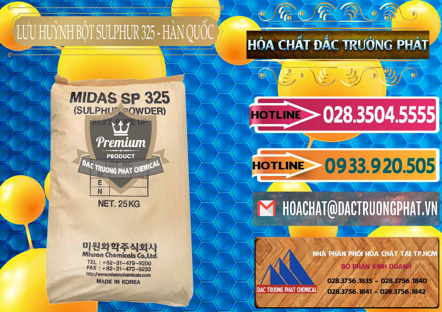 Chuyên phân phối - bán Lưu huỳnh Bột - Sulfur Powder Midas SP 325 Hàn Quốc Korea - 0198 - Công ty bán & cung cấp hóa chất tại TP.HCM - dactruongphat.vn