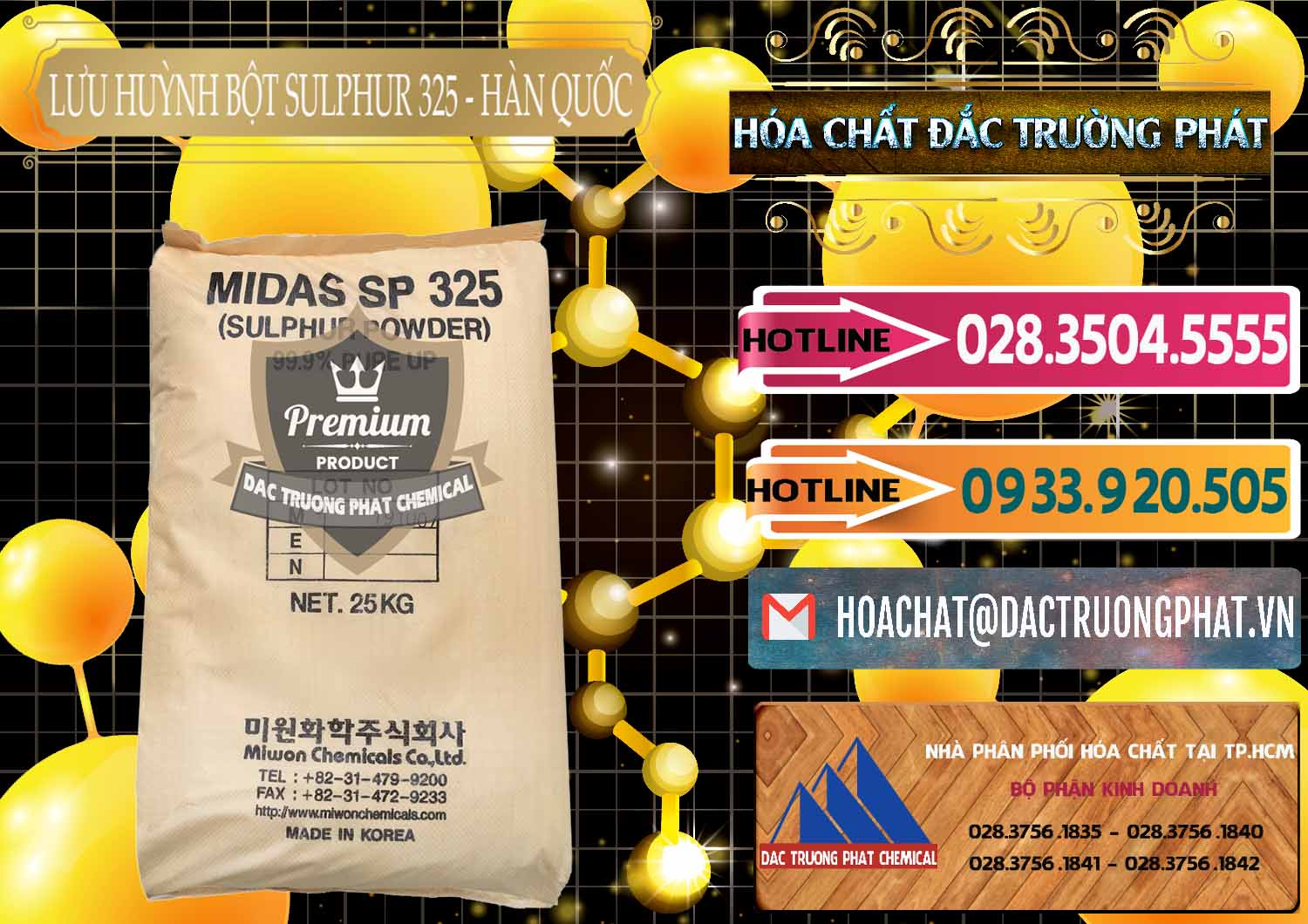 Chuyên bán _ cung cấp Lưu huỳnh Bột - Sulfur Powder Midas SP 325 Hàn Quốc Korea - 0198 - Nơi cung cấp và bán hóa chất tại TP.HCM - dactruongphat.vn