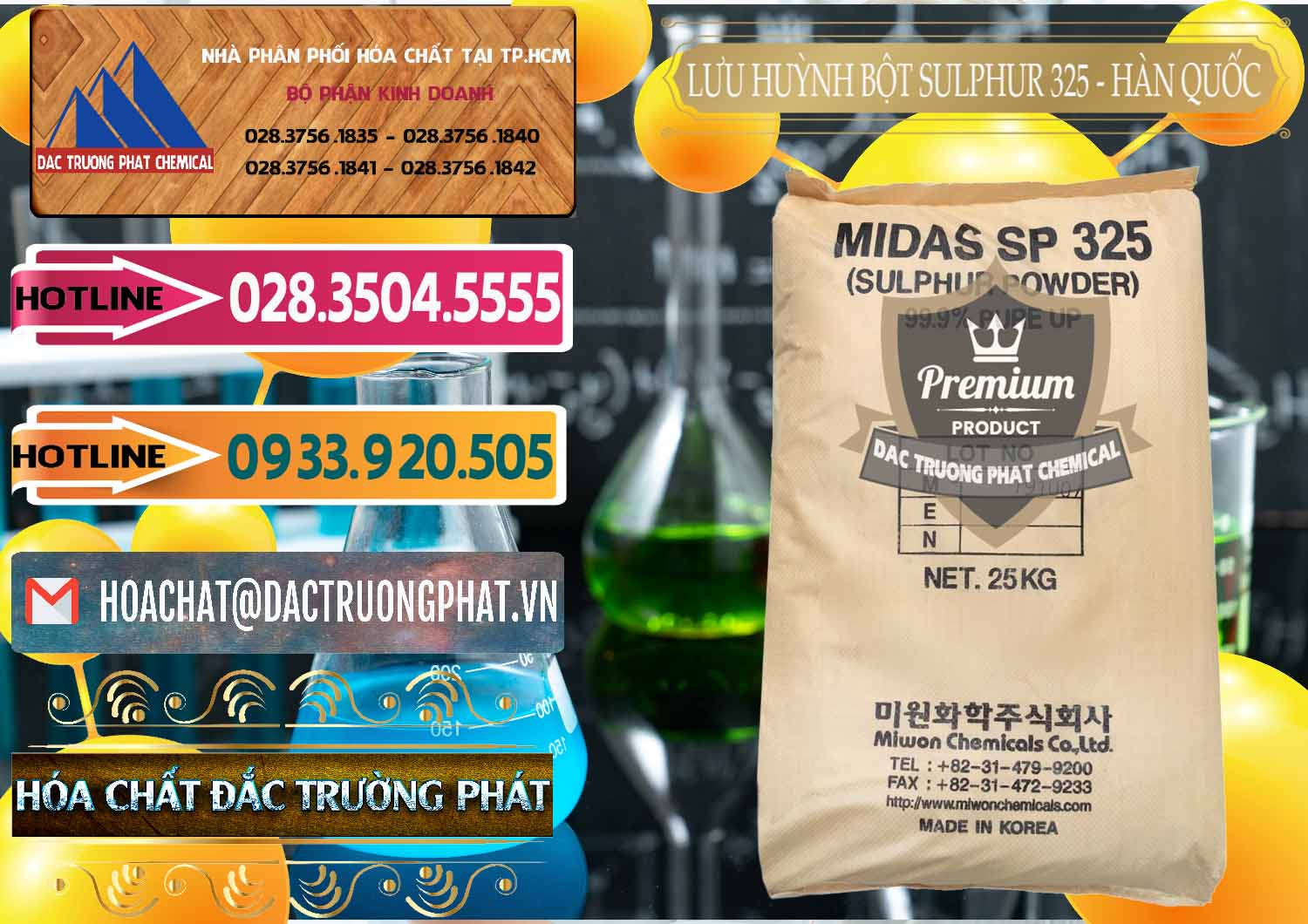 Chuyên bán - phân phối Lưu huỳnh Bột - Sulfur Powder Midas SP 325 Hàn Quốc Korea - 0198 - Nhà phân phối ( cung ứng ) hóa chất tại TP.HCM - dactruongphat.vn