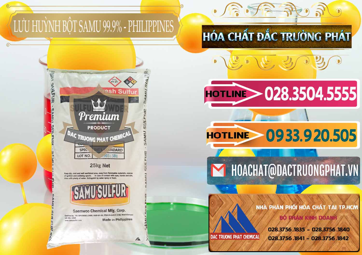 Công ty chuyên kinh doanh - bán Lưu huỳnh Bột - Sulfur Powder Samu Philippines - 0201 - Phân phối - nhập khẩu hóa chất tại TP.HCM - dactruongphat.vn
