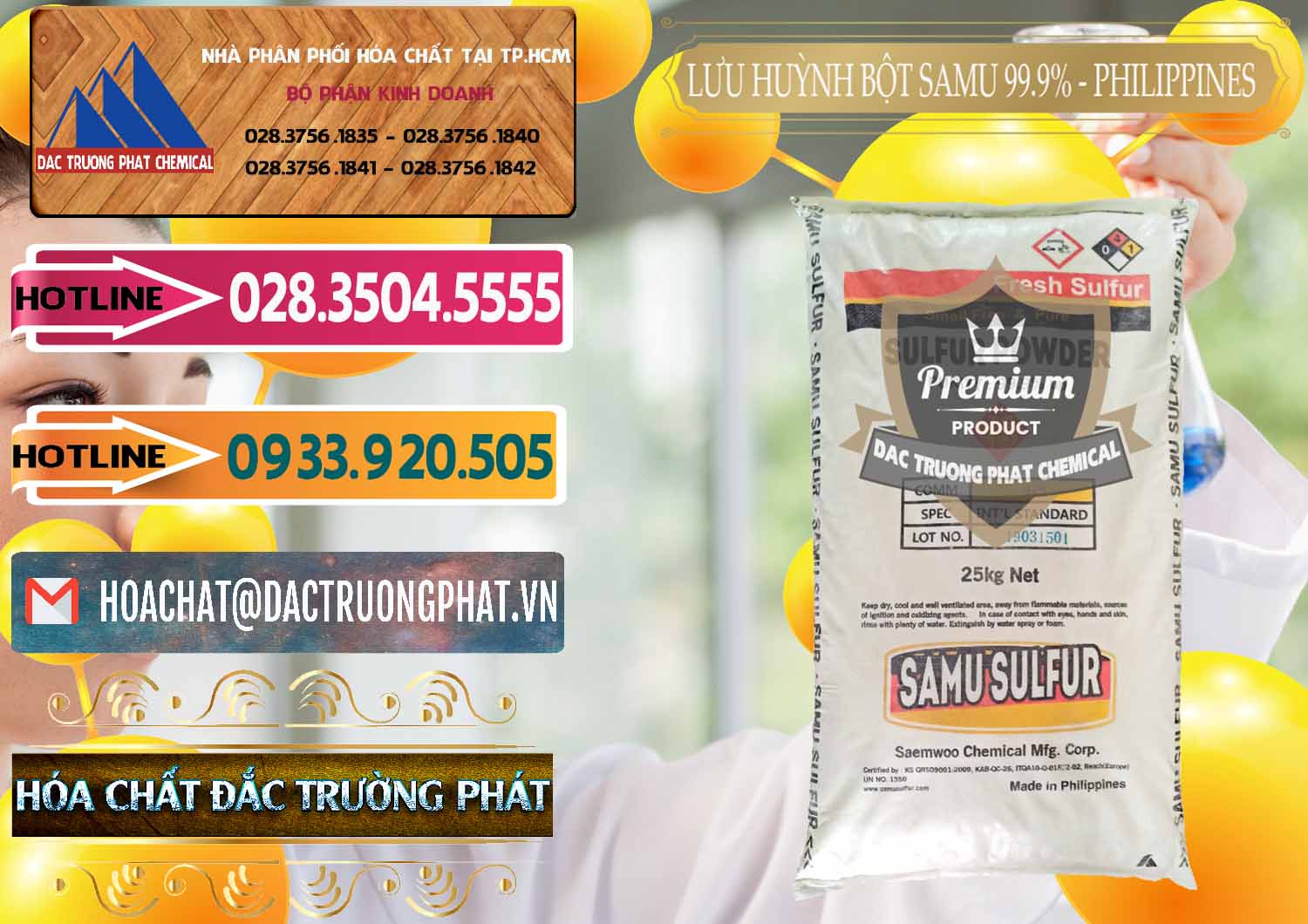 Nơi chuyên phân phối _ bán Lưu huỳnh Bột - Sulfur Powder Samu Philippines - 0201 - Chuyên bán ( cung cấp ) hóa chất tại TP.HCM - dactruongphat.vn