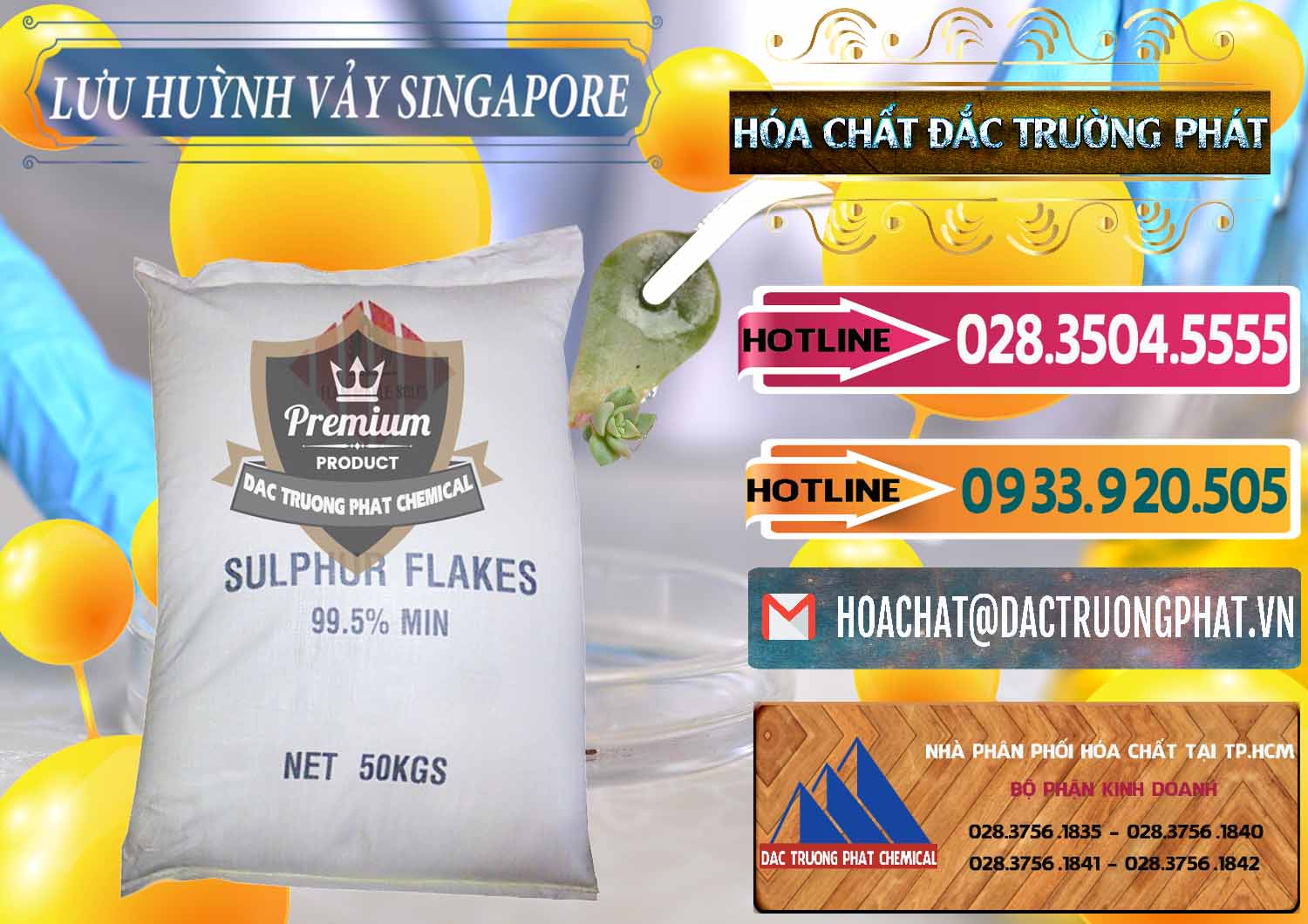 Đơn vị chuyên bán và cung ứng Lưu huỳnh Vảy - Sulfur Flakes Singapore - 0346 - Cty cung cấp và kinh doanh hóa chất tại TP.HCM - dactruongphat.vn