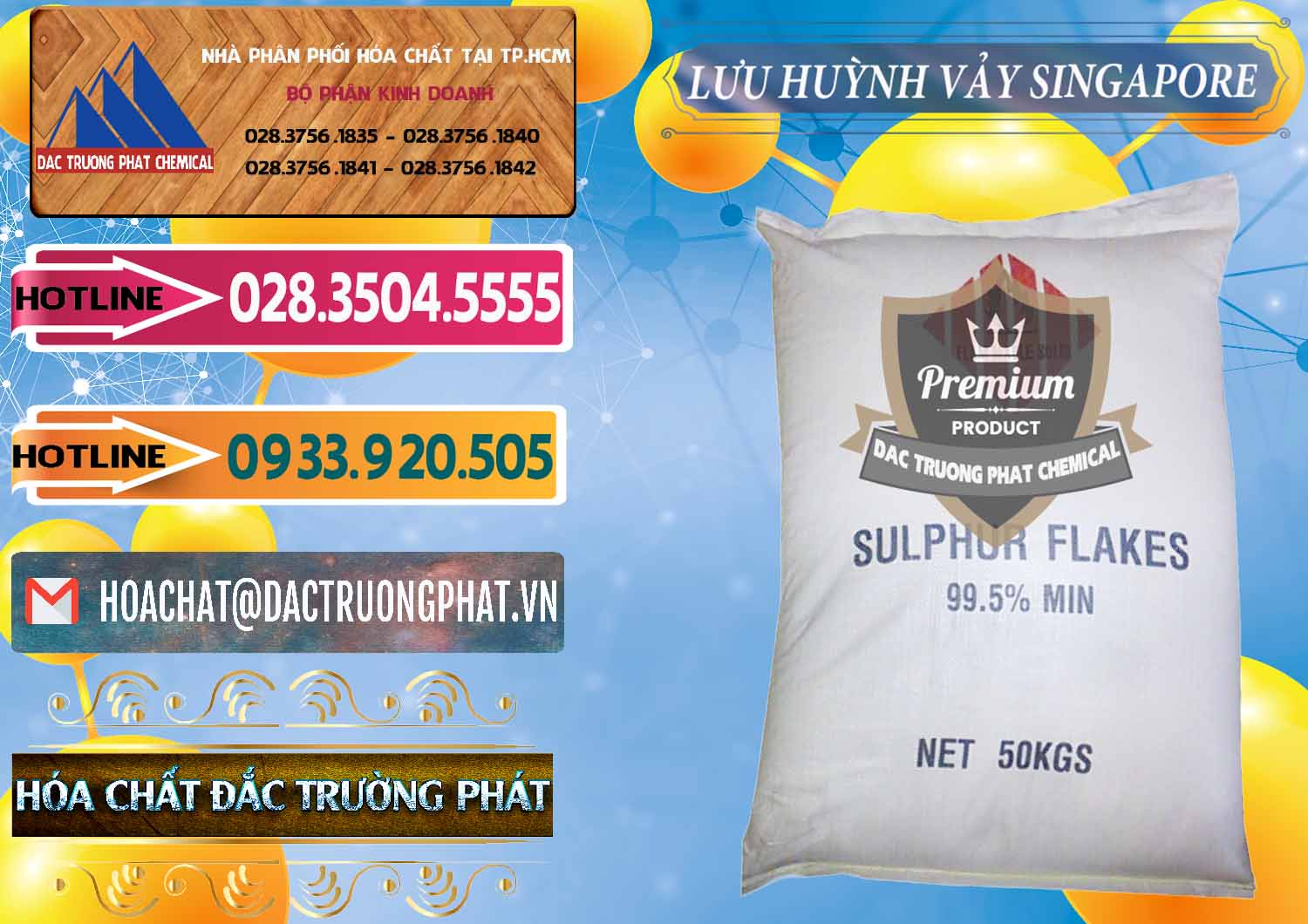 Đơn vị bán - phân phối Lưu huỳnh Vảy - Sulfur Flakes Singapore - 0346 - Nhập khẩu _ cung cấp hóa chất tại TP.HCM - dactruongphat.vn