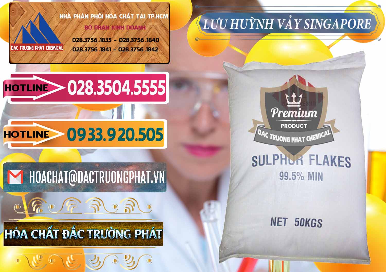 Kinh doanh & bán Lưu huỳnh Vảy - Sulfur Flakes Singapore - 0346 - Chuyên cung cấp và nhập khẩu hóa chất tại TP.HCM - dactruongphat.vn