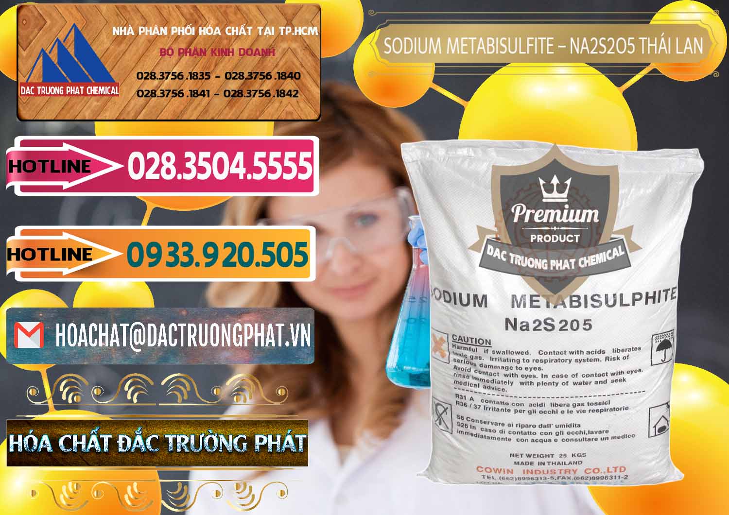 Nơi chuyên bán _ phân phối Sodium Metabisulfite - NA2S2O5 Thái Lan Cowin - 0145 - Nhà cung cấp ( nhập khẩu ) hóa chất tại TP.HCM - dactruongphat.vn
