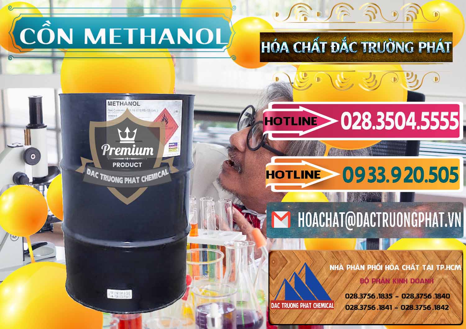 Chuyên kinh doanh và bán Cồn Methanol - Methyl Alcohol Mã Lai Malaysia - 0331 - Đơn vị chuyên phân phối và bán hóa chất tại TP.HCM - dactruongphat.vn