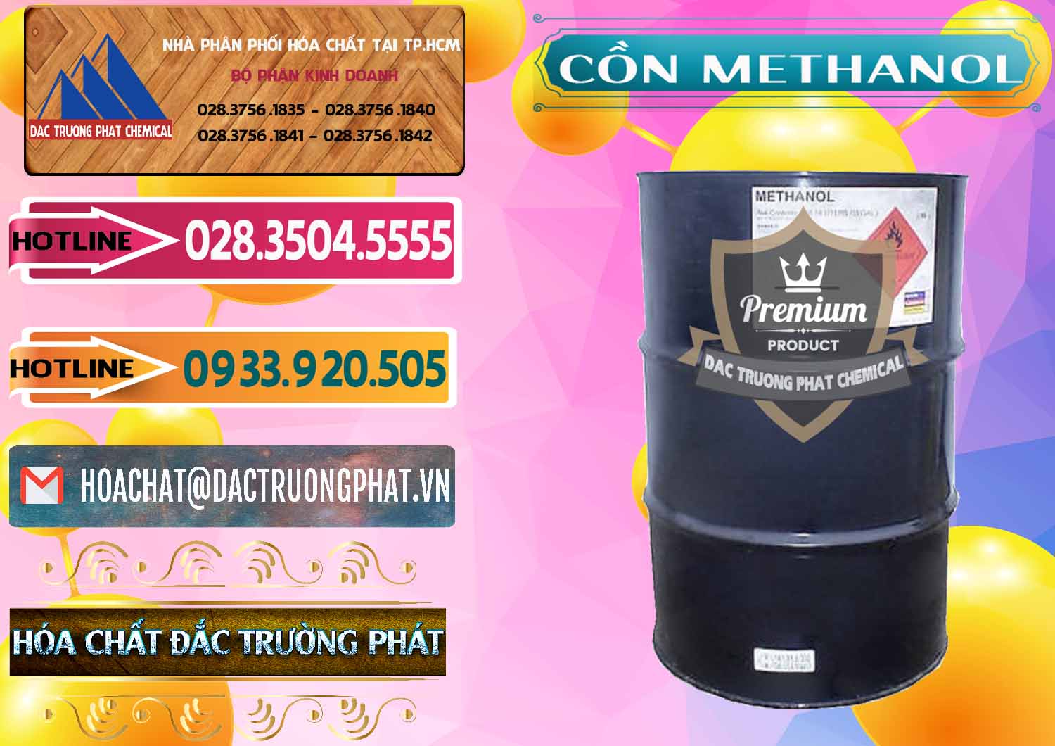 Cty chuyên bán & cung cấp Cồn Methanol - Methyl Alcohol Mã Lai Malaysia - 0331 - Đơn vị kinh doanh - phân phối hóa chất tại TP.HCM - dactruongphat.vn