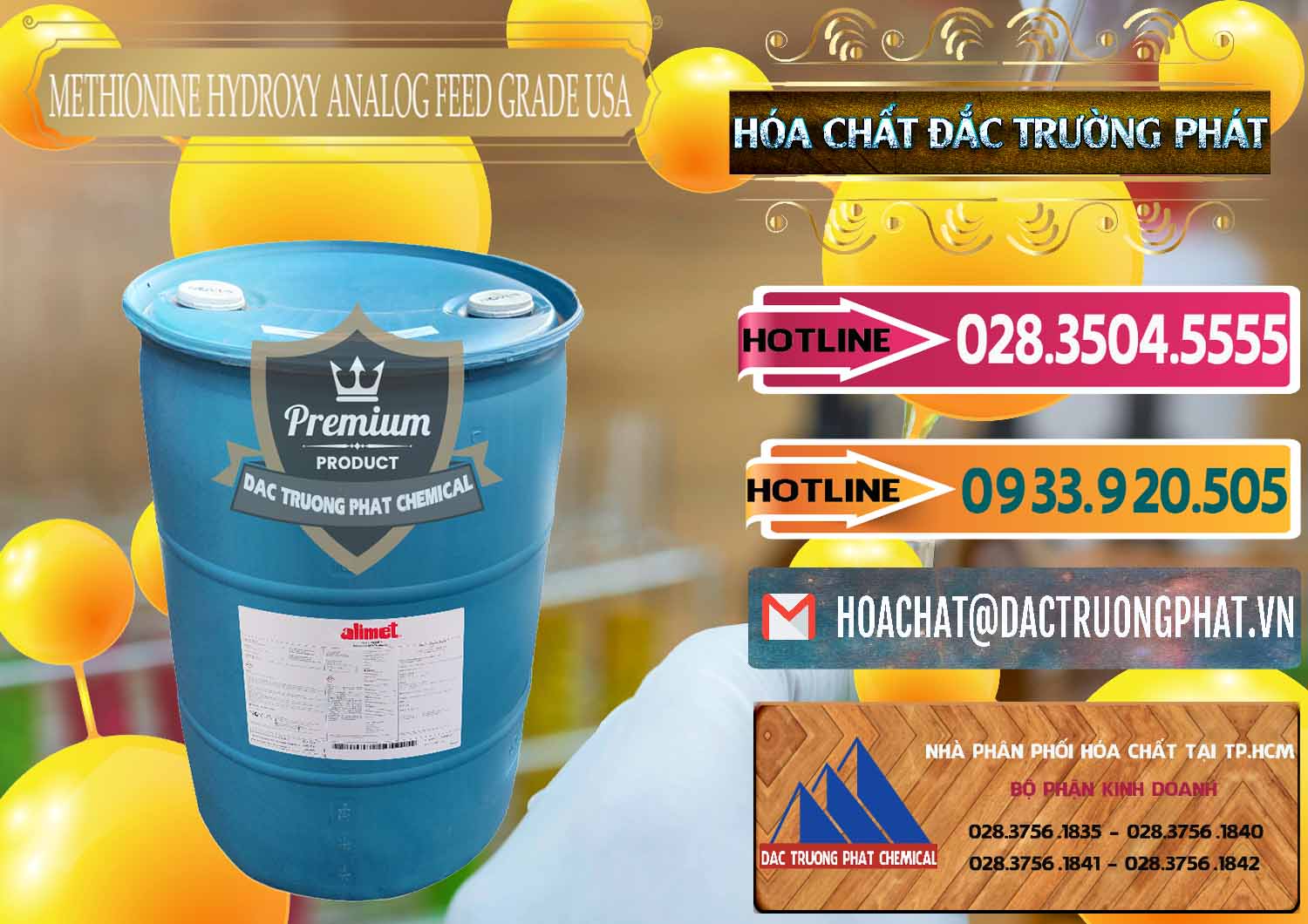 Công ty bán ( cung ứng ) Methionine Nước - Dạng Lỏng Novus Alimet Mỹ USA - 0316 - Công ty chuyên kinh doanh - cung cấp hóa chất tại TP.HCM - dactruongphat.vn