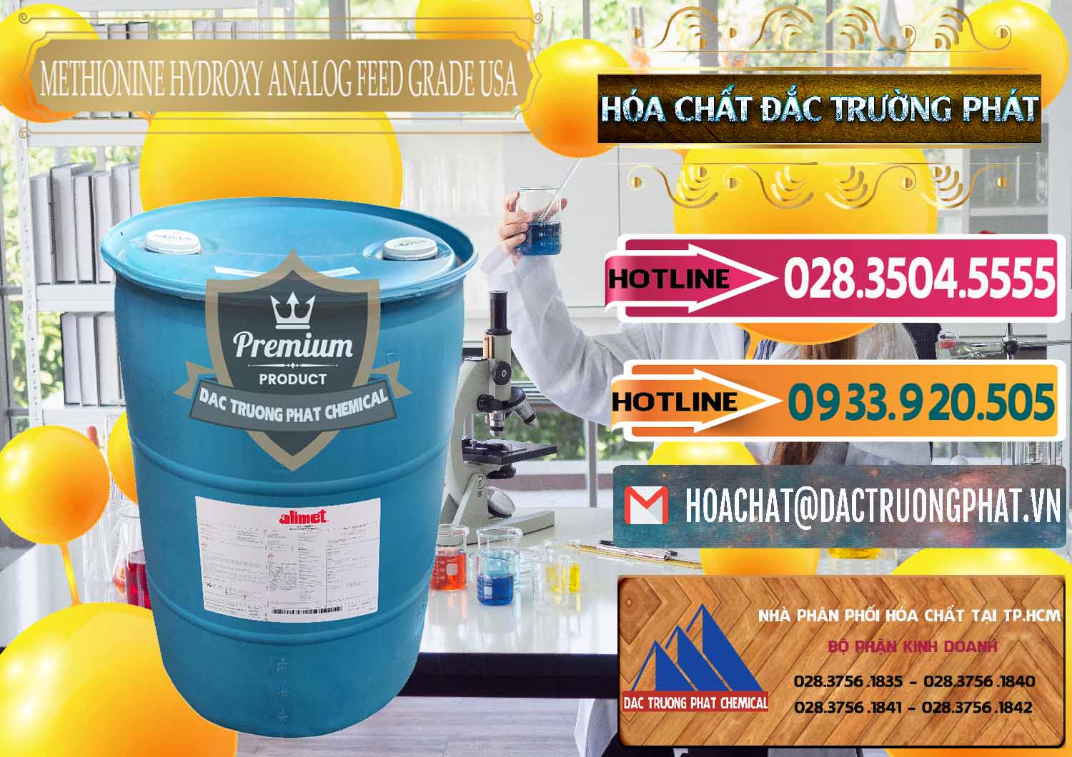 Nhà phân phối và bán Methionine Nước - Dạng Lỏng Novus Alimet Mỹ USA - 0316 - Cty chuyên kinh doanh ( cung cấp ) hóa chất tại TP.HCM - dactruongphat.vn