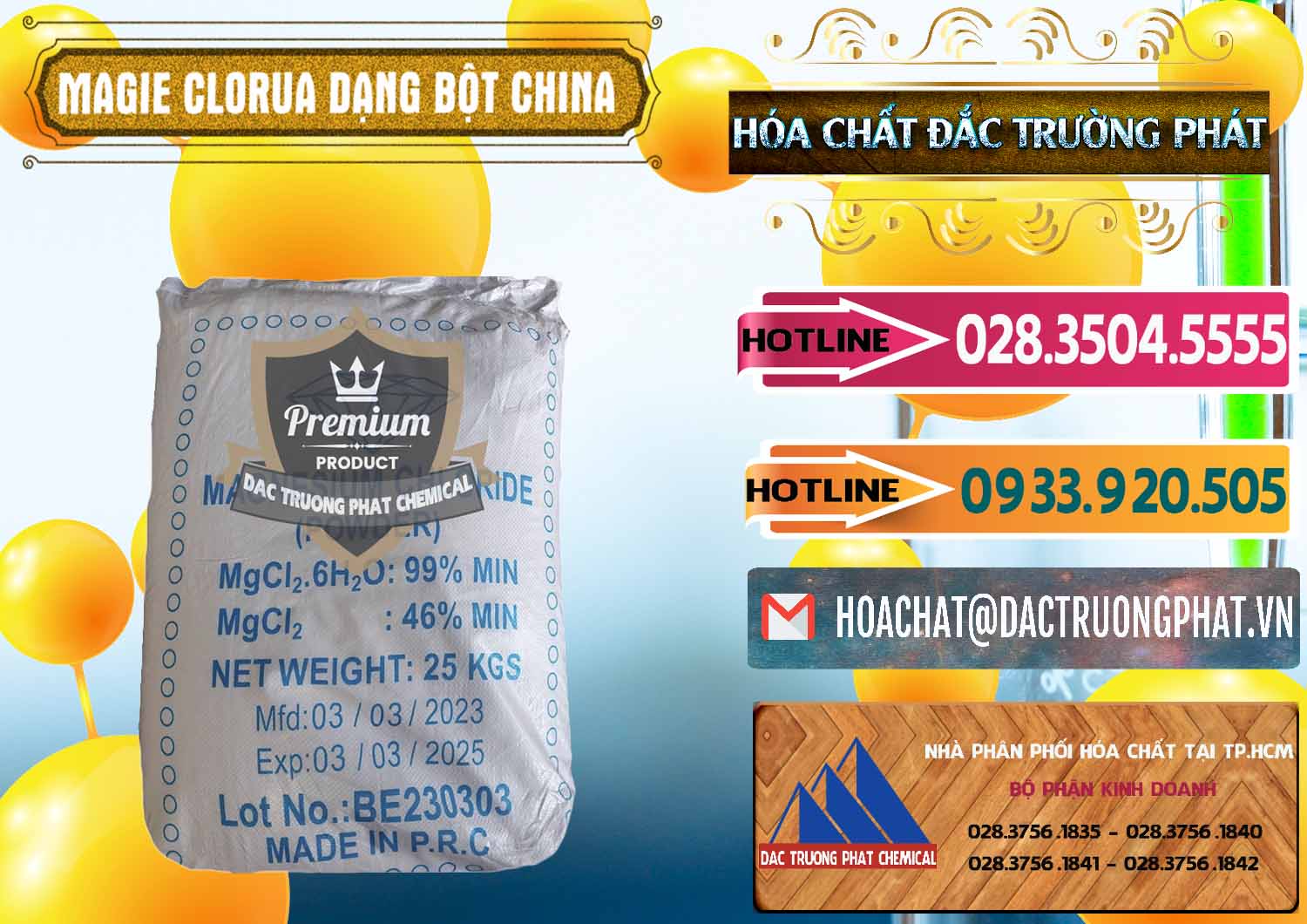 Công ty chuyên bán _ cung ứng Magie Clorua – MGCL2 96% Dạng Bột Logo Kim Cương Trung Quốc China - 0387 - Công ty bán & cung cấp hóa chất tại TP.HCM - dactruongphat.vn