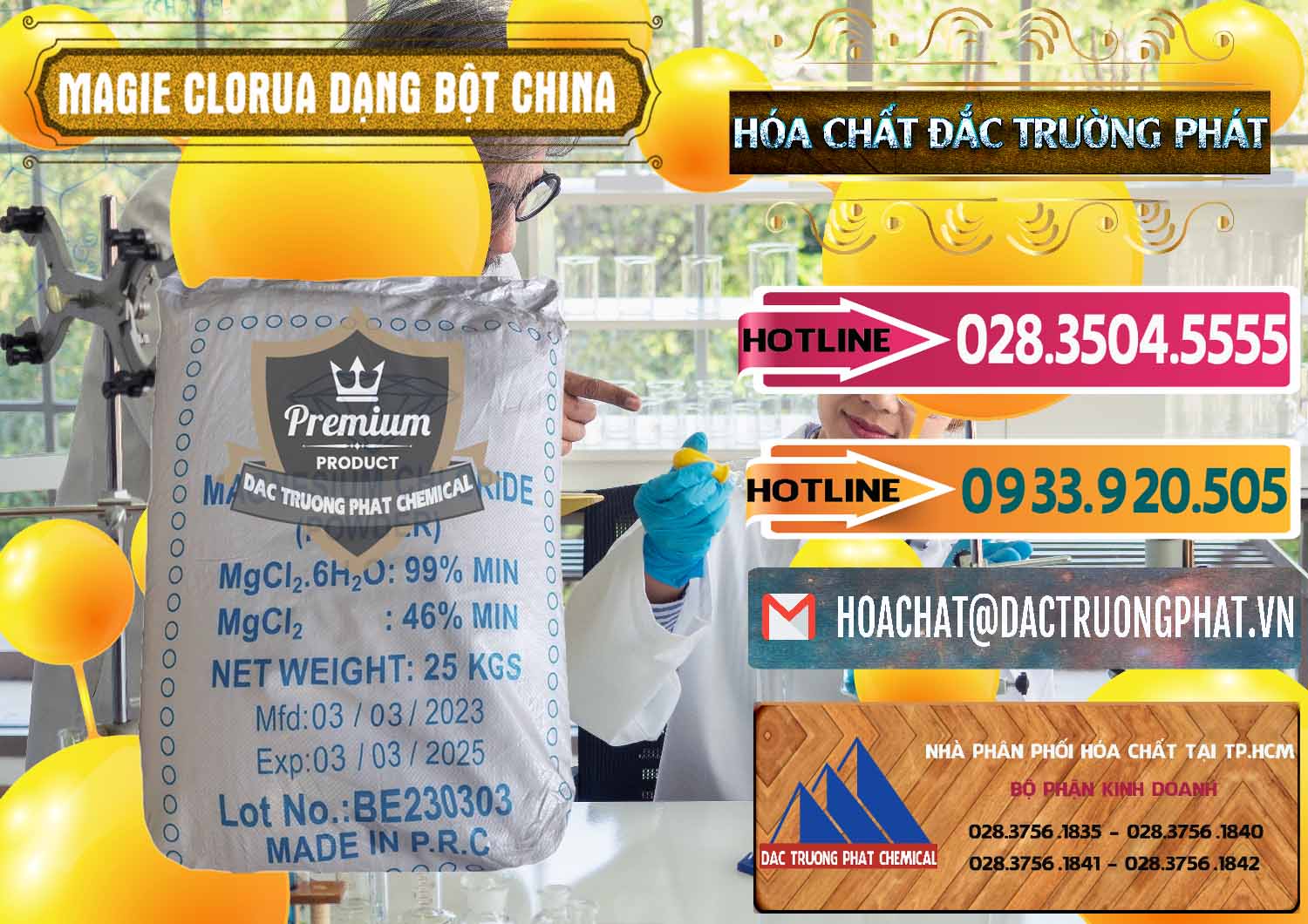 Kinh doanh & bán Magie Clorua – MGCL2 96% Dạng Bột Logo Kim Cương Trung Quốc China - 0387 - Nơi phân phối ( cung ứng ) hóa chất tại TP.HCM - dactruongphat.vn