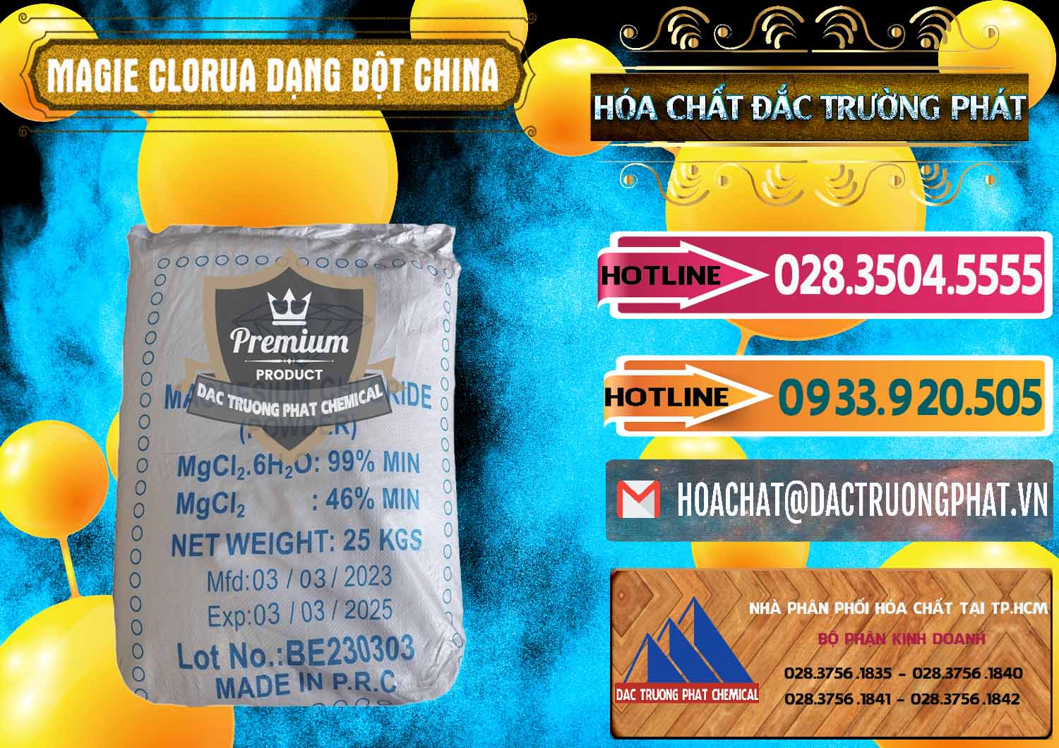 Đơn vị chuyên bán - cung ứng Magie Clorua – MGCL2 96% Dạng Bột Logo Kim Cương Trung Quốc China - 0387 - Cty chuyên kinh doanh & phân phối hóa chất tại TP.HCM - dactruongphat.vn