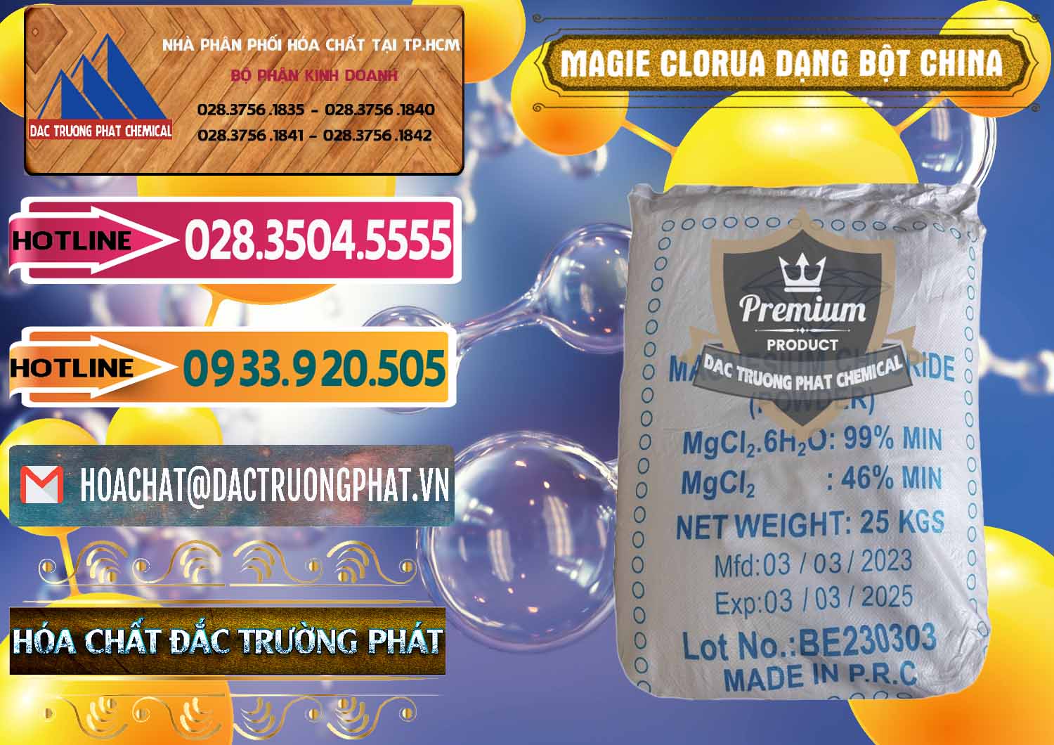Nơi chuyên kinh doanh & bán Magie Clorua – MGCL2 96% Dạng Bột Logo Kim Cương Trung Quốc China - 0387 - Công ty chuyên cung cấp - bán hóa chất tại TP.HCM - dactruongphat.vn