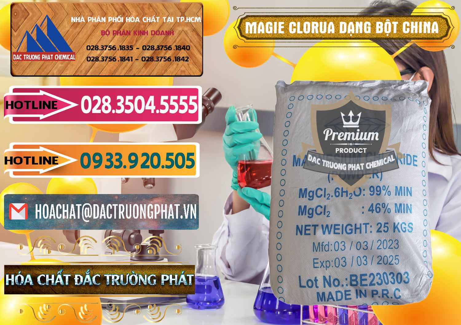 Công ty kinh doanh & bán Magie Clorua – MGCL2 96% Dạng Bột Logo Kim Cương Trung Quốc China - 0387 - Chuyên phân phối & cung cấp hóa chất tại TP.HCM - dactruongphat.vn