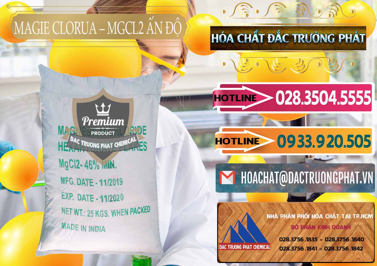 Cty bán _ cung cấp Magie Clorua – MGCL2 46% Dạng Vảy Ấn Độ India - 0092 - Nhà phân phối - cung cấp hóa chất tại TP.HCM - dactruongphat.vn