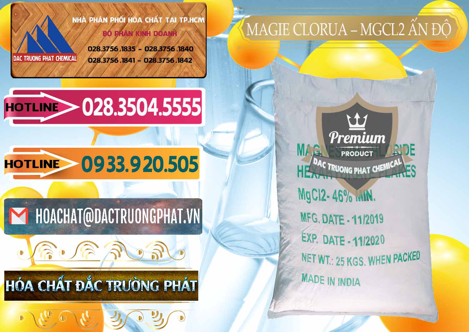 Nhập khẩu và bán Magie Clorua – MGCL2 46% Dạng Vảy Ấn Độ India - 0092 - Đơn vị cung cấp và bán hóa chất tại TP.HCM - dactruongphat.vn