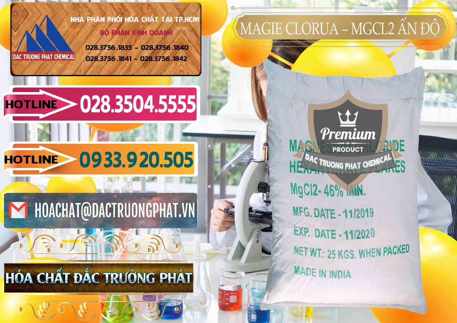 Nơi chuyên bán và cung cấp Magie Clorua – MGCL2 46% Dạng Vảy Ấn Độ India - 0092 - Bán & phân phối hóa chất tại TP.HCM - dactruongphat.vn