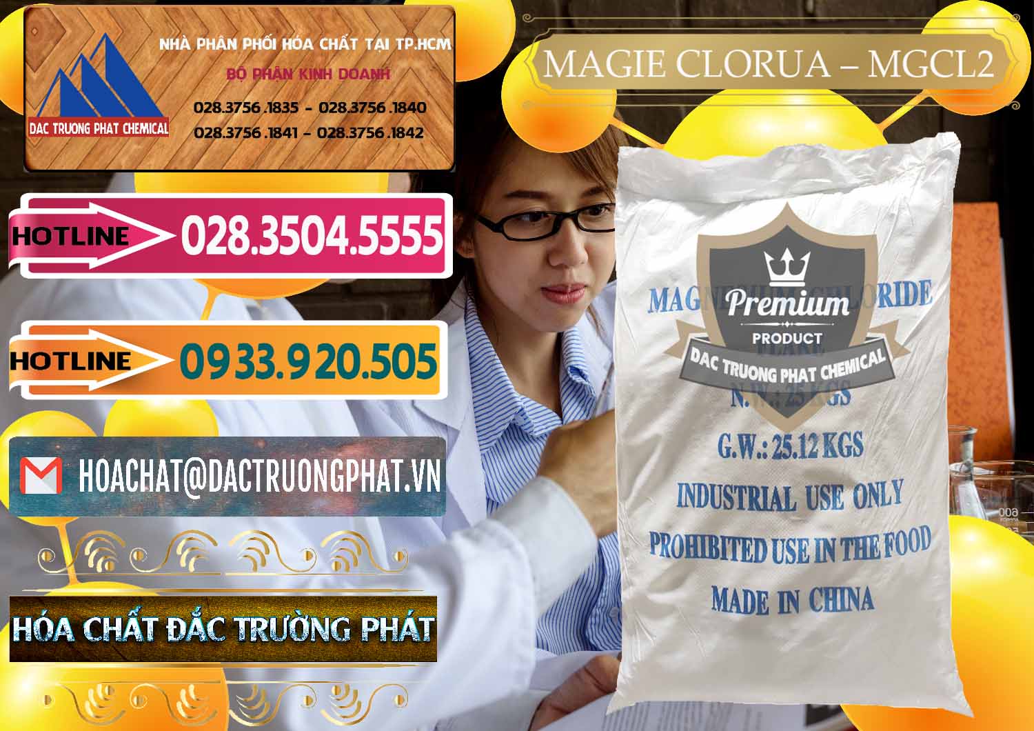 Nơi bán & phân phối Magie Clorua – MGCL2 96% Dạng Vảy Trung Quốc China - 0091 - Đơn vị cung cấp _ kinh doanh hóa chất tại TP.HCM - dactruongphat.vn