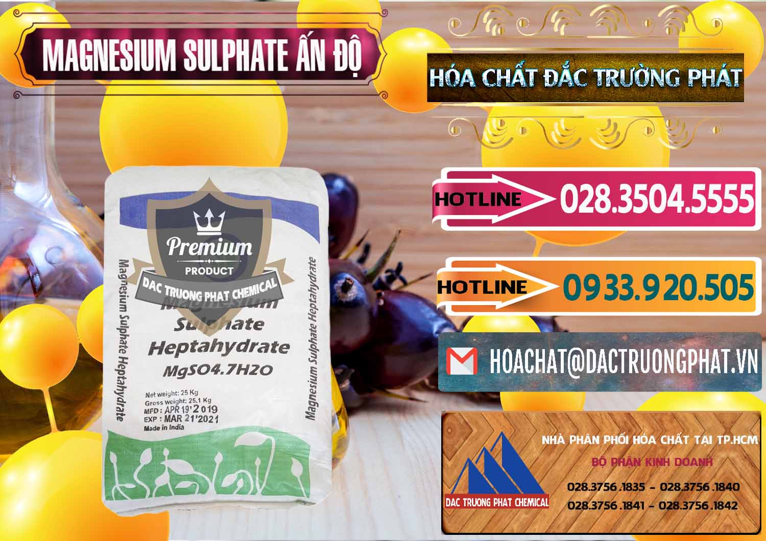Cty chuyên nhập khẩu và bán MGSO4.7H2O – Magnesium Sulphate Heptahydrate Ấn Độ India - 0362 - Đơn vị chuyên cung cấp & bán hóa chất tại TP.HCM - dactruongphat.vn