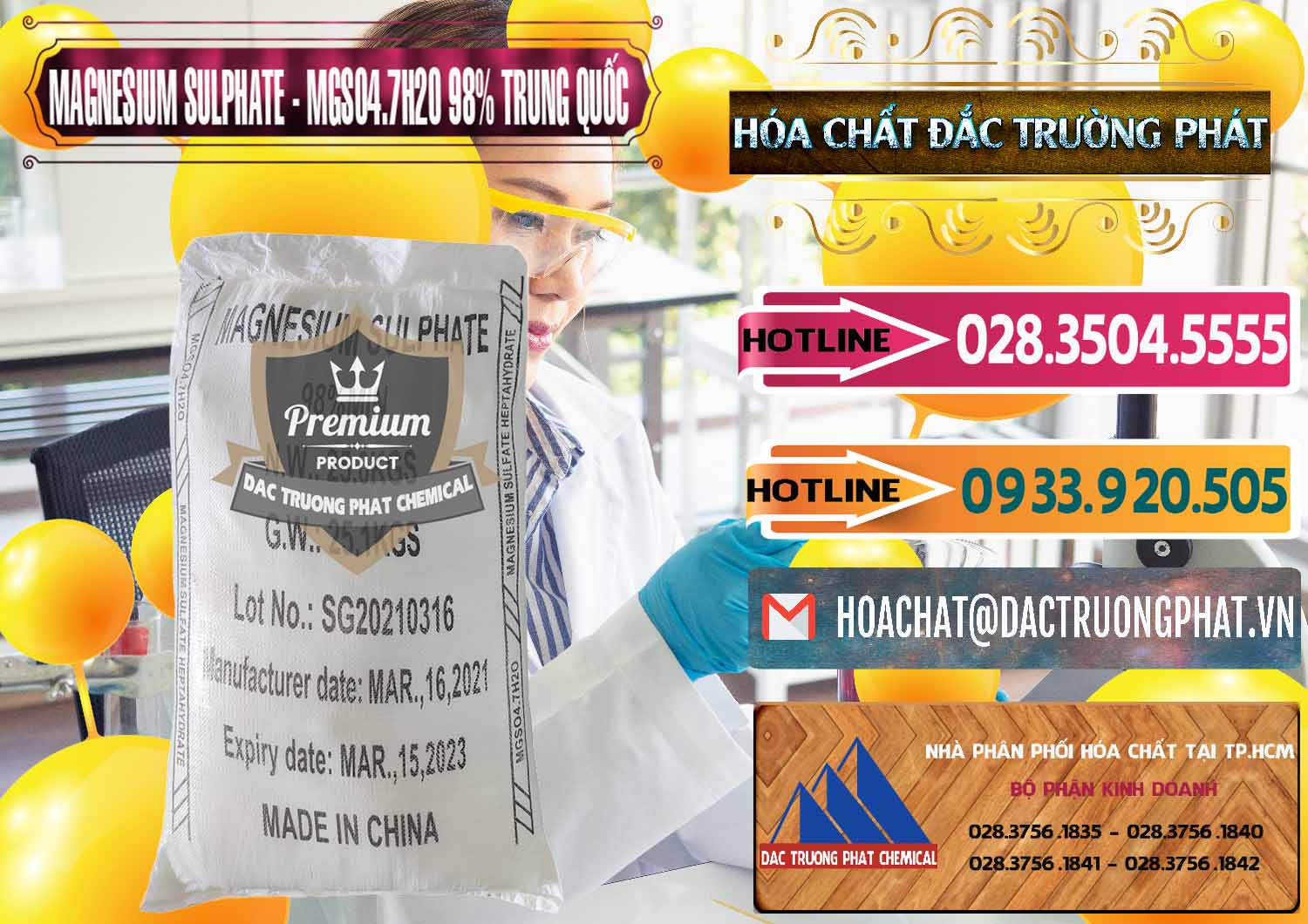 Đơn vị cung ứng ( bán ) MGSO4.7H2O – Magnesium Sulphate 98% Trung Quốc China - 0229 - Cty chuyên bán _ cung cấp hóa chất tại TP.HCM - dactruongphat.vn