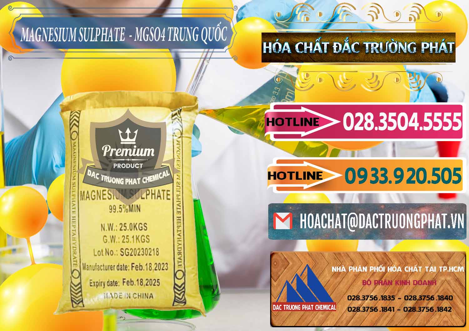 Nhà phân phối ( bán ) MGSO4.7H2O – Magnesium Sulphate Heptahydrate Logo Mặt Trời Trung Quốc China - 0391 - Nhà nhập khẩu & phân phối hóa chất tại TP.HCM - dactruongphat.vn