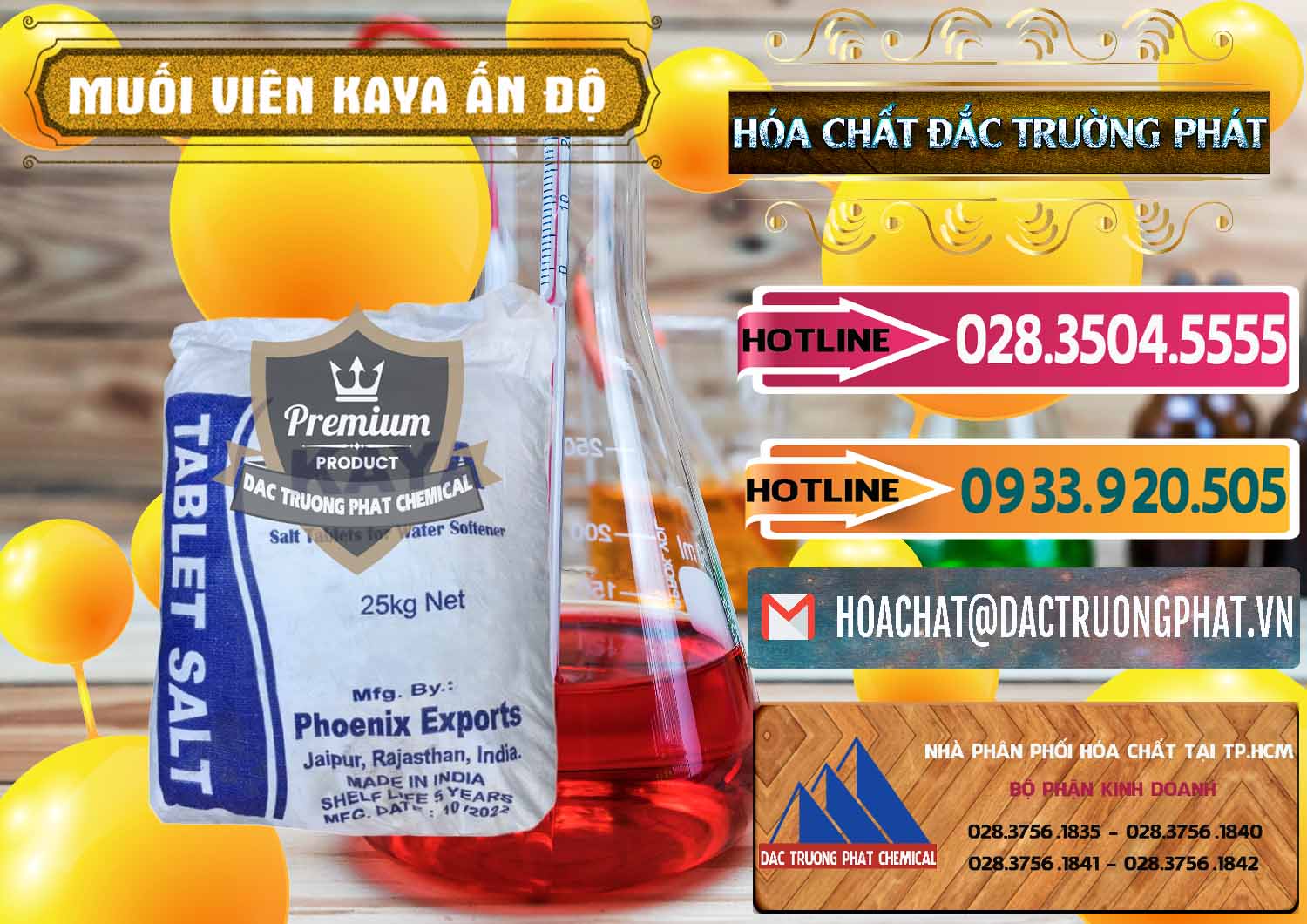 Cty chuyên bán - cung cấp Muối NaCL – Sodium Chloride Dạng Viên Tablets Kaya Ấn Độ India - 0368 - Chuyên cung cấp - phân phối hóa chất tại TP.HCM - dactruongphat.vn