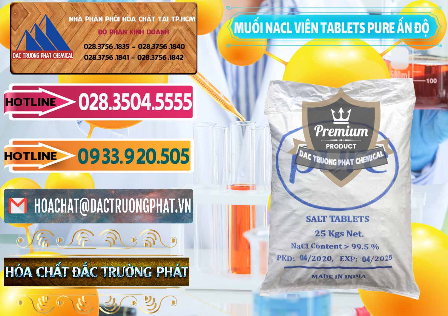 Nơi chuyên kinh doanh & bán Muối NaCL – Sodium Chloride Dạng Viên Tablets Pure Ấn Độ India - 0294 - Nơi cung cấp & phân phối hóa chất tại TP.HCM - dactruongphat.vn
