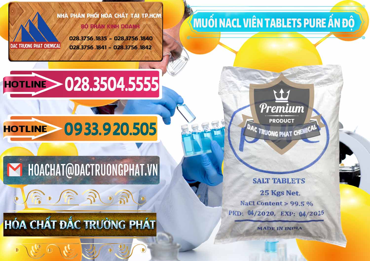 Đơn vị bán - cung cấp Muối NaCL – Sodium Chloride Dạng Viên Tablets Pure Ấn Độ India - 0294 - Cty nhập khẩu _ cung cấp hóa chất tại TP.HCM - dactruongphat.vn