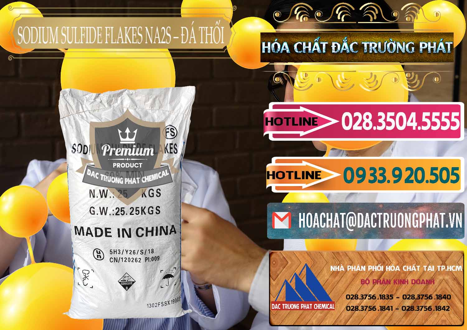 Công ty chuyên cung ứng & bán Sodium Sulfide Flakes NA2S – Đá Thối Đỏ Trung Quốc China - 0150 - Công ty chuyên bán _ phân phối hóa chất tại TP.HCM - dactruongphat.vn