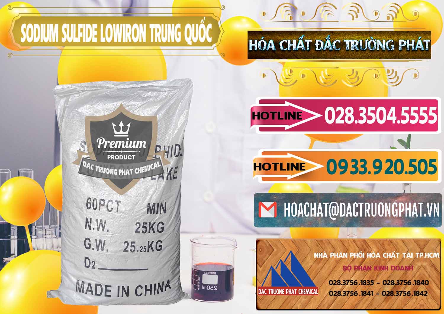 Bán & phân phối Sodium Sulfide NA2S – Đá Thối Lowiron Trung Quốc China - 0227 - Phân phối _ nhập khẩu hóa chất tại TP.HCM - dactruongphat.vn