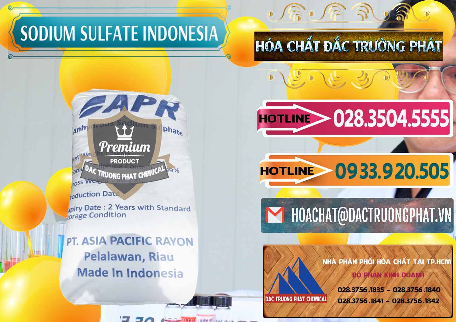 Chuyên bán và phân phối Sodium Sulphate - Muối Sunfat Na2SO4 APR Indonesia - 0460 - Công ty chuyên bán & cung cấp hóa chất tại TP.HCM - dactruongphat.vn