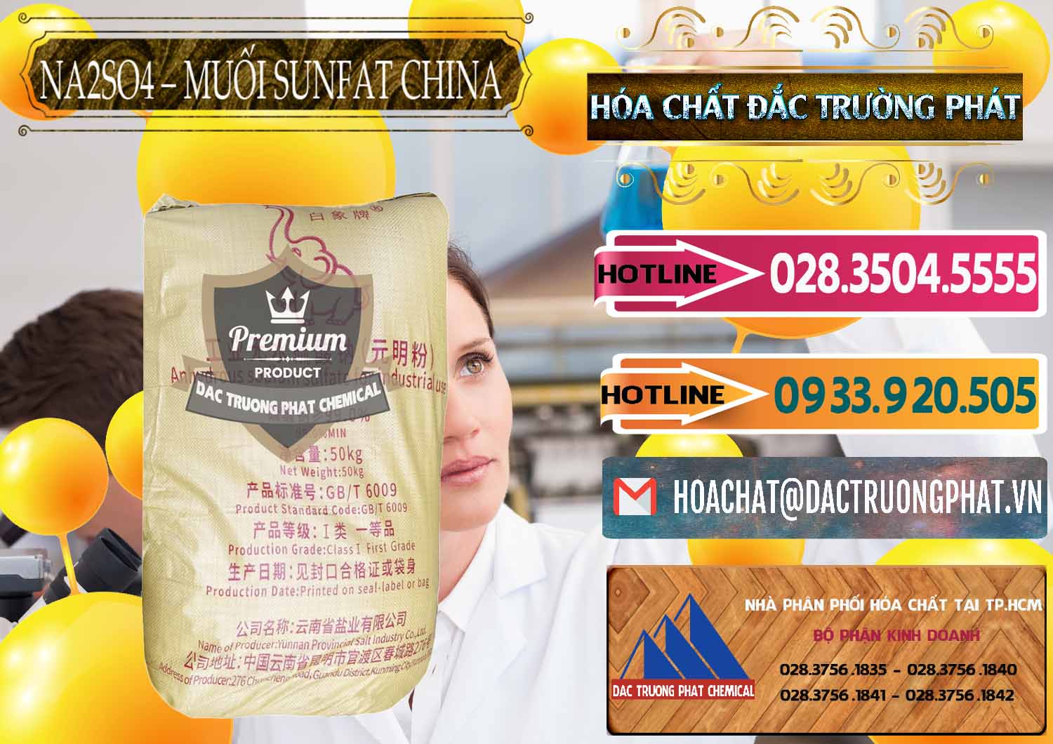Cty chuyên bán _ phân phối Sodium Sulphate - Muối Sunfat Na2SO4 Logo Con Voi Trung Quốc China - 0409 - Đơn vị chuyên bán & phân phối hóa chất tại TP.HCM - dactruongphat.vn
