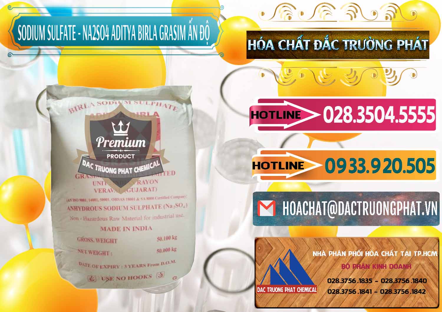 Cty bán ( cung cấp ) Sodium Sulphate - Muối Sunfat Na2SO4 Grasim Ấn Độ India - 0356 - Cty nhập khẩu & cung cấp hóa chất tại TP.HCM - dactruongphat.vn