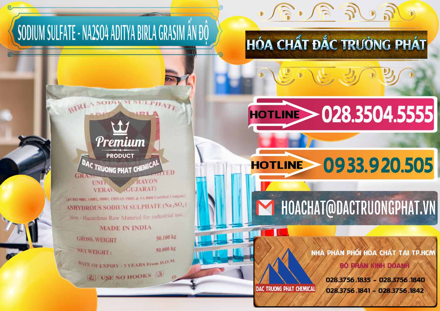 Công ty cung ứng & bán Sodium Sulphate - Muối Sunfat Na2SO4 Grasim Ấn Độ India - 0356 - Cty cung ứng ( phân phối ) hóa chất tại TP.HCM - dactruongphat.vn
