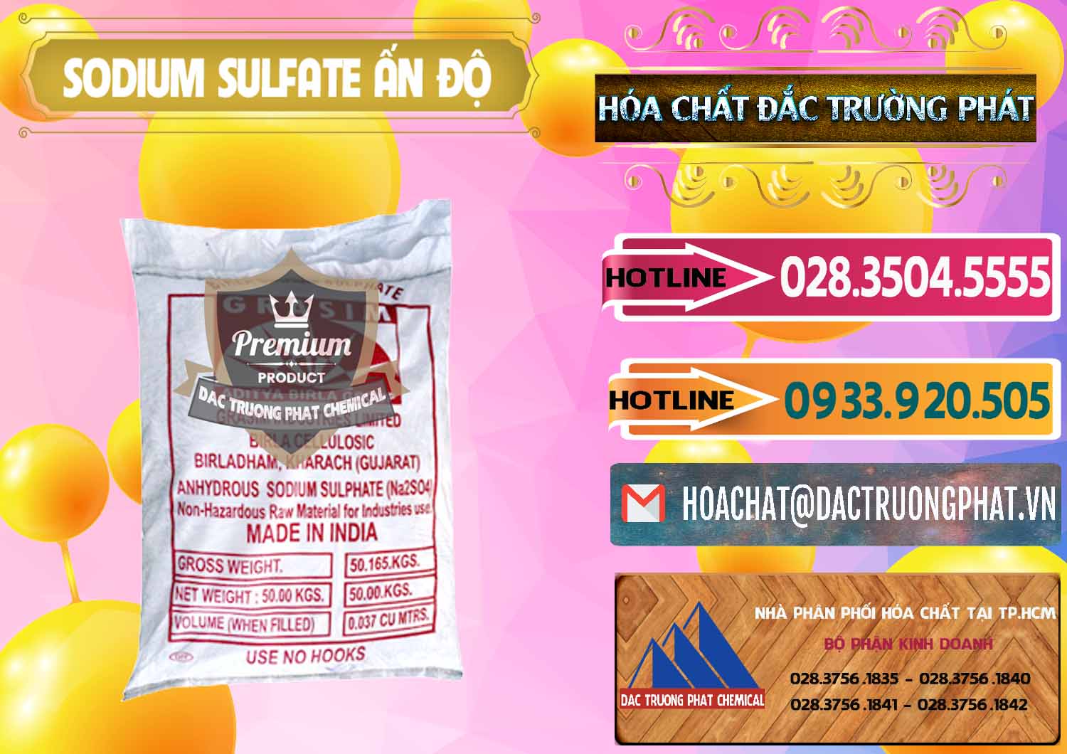 Cty chuyên nhập khẩu và bán Sodium Sulphate - Muối Sunfat Na2SO4 Aditya Birla Grasim Ấn Độ India - 0462 - Đơn vị cung cấp _ nhập khẩu hóa chất tại TP.HCM - dactruongphat.vn