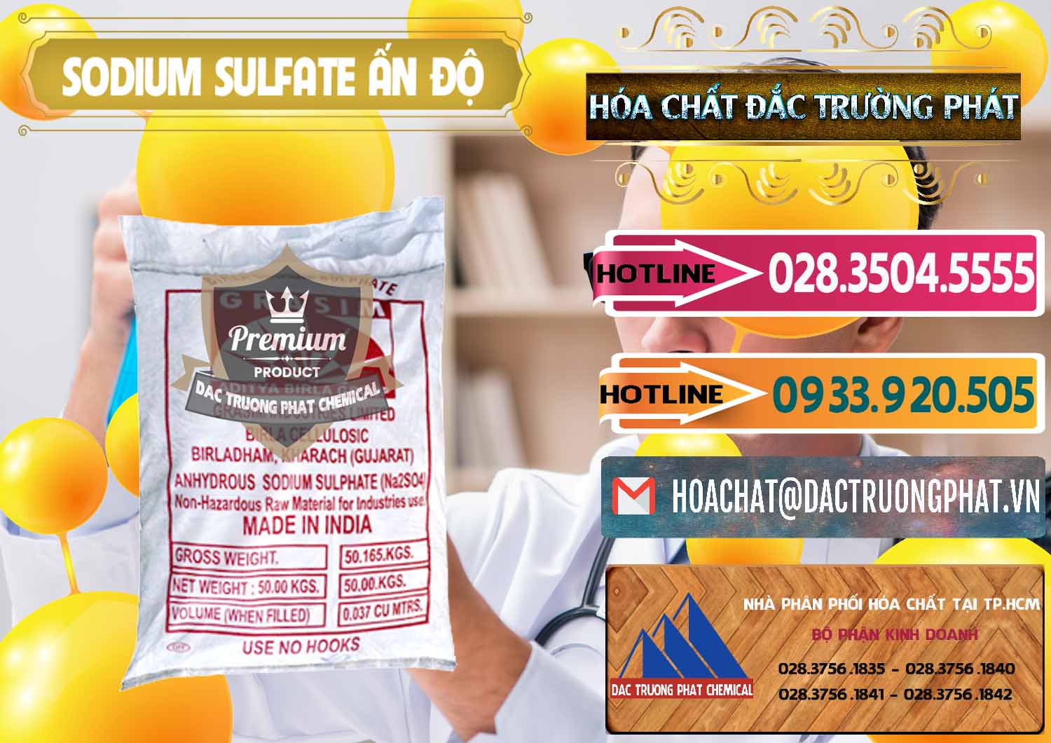 Nơi chuyên phân phối và bán Sodium Sulphate - Muối Sunfat Na2SO4 Aditya Birla Grasim Ấn Độ India - 0462 - Công ty chuyên cung ứng _ phân phối hóa chất tại TP.HCM - dactruongphat.vn