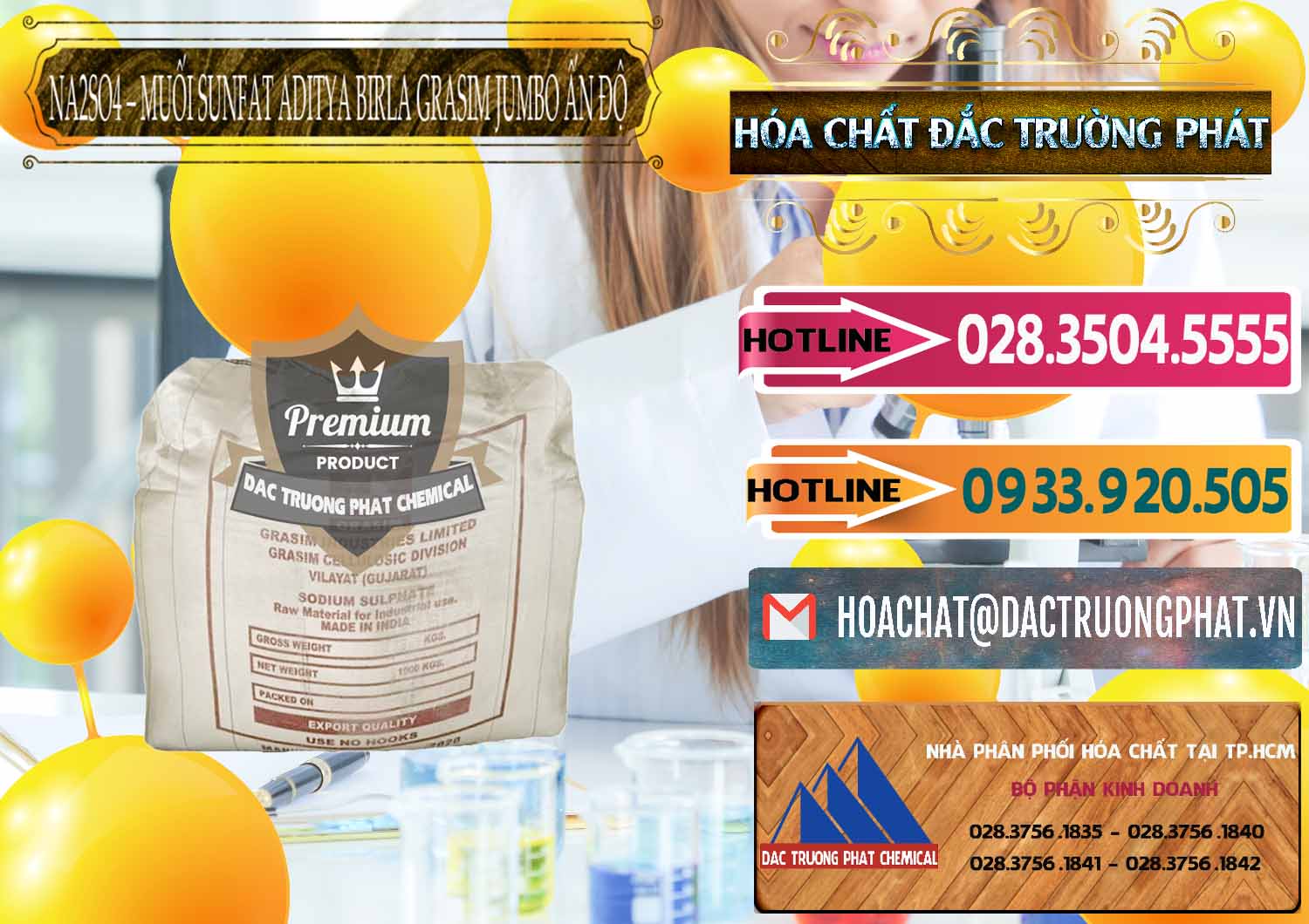 Đơn vị kinh doanh - bán Sodium Sulphate - Muối Sunfat Na2SO4 Jumbo Bành Aditya Birla Grasim Ấn Độ India - 0357 - Cty cung cấp và bán hóa chất tại TP.HCM - dactruongphat.vn