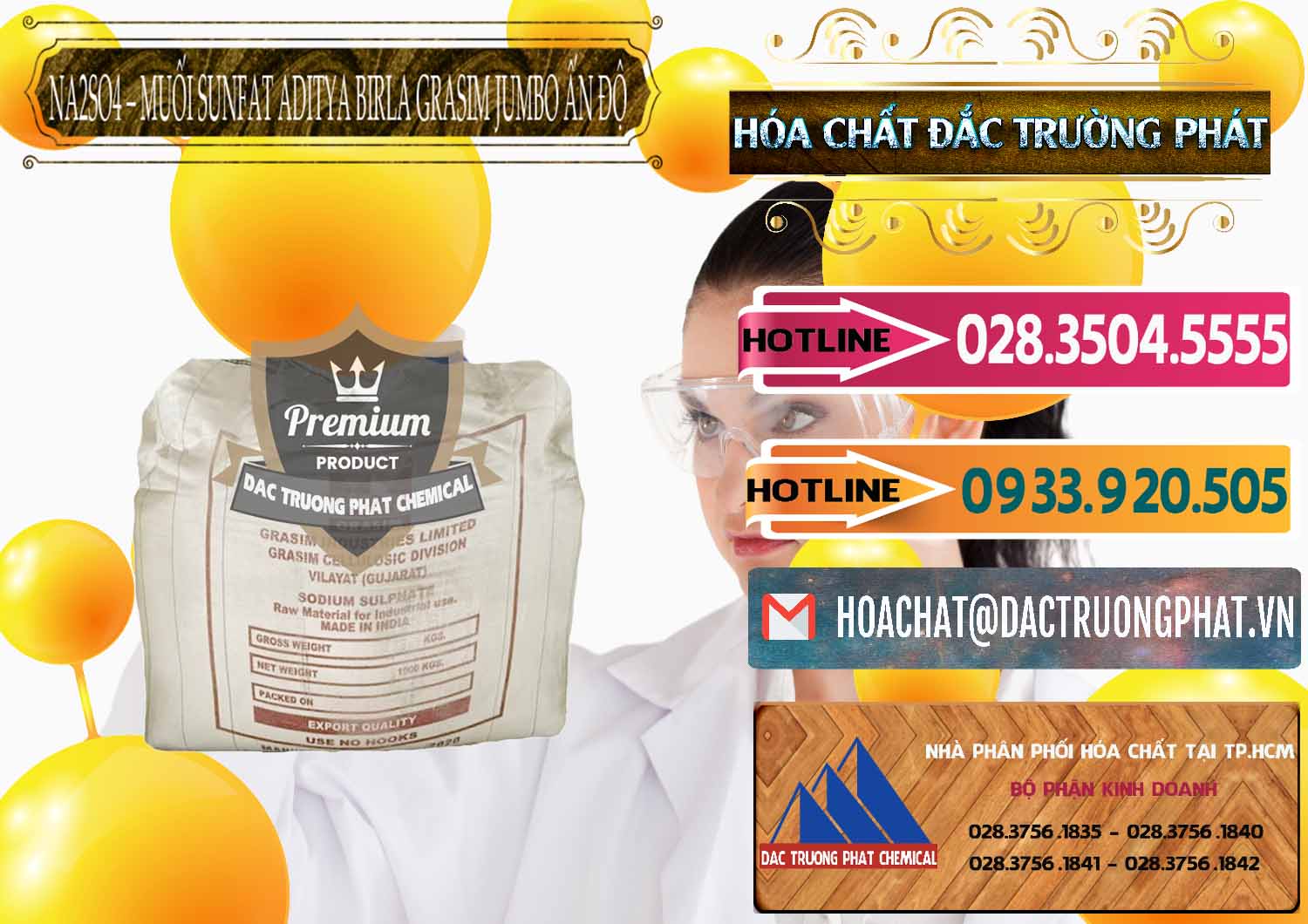 Chuyên bán & phân phối Sodium Sulphate - Muối Sunfat Na2SO4 Jumbo Bành Aditya Birla Grasim Ấn Độ India - 0357 - Đơn vị kinh doanh _ cung cấp hóa chất tại TP.HCM - dactruongphat.vn