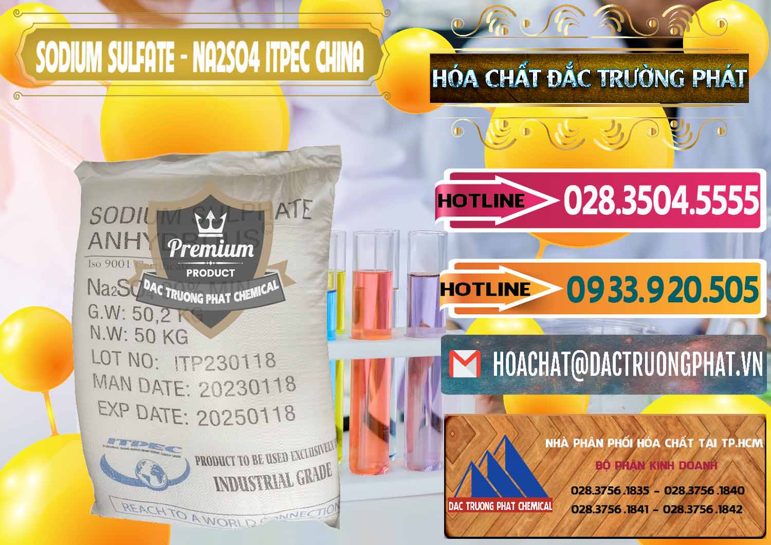 Chuyên bán ( phân phối ) Sodium Sulphate - Muối Sunfat Na2SO4 ITPEC Trung Quốc China - 0340 - Đơn vị cung cấp và phân phối hóa chất tại TP.HCM - dactruongphat.vn