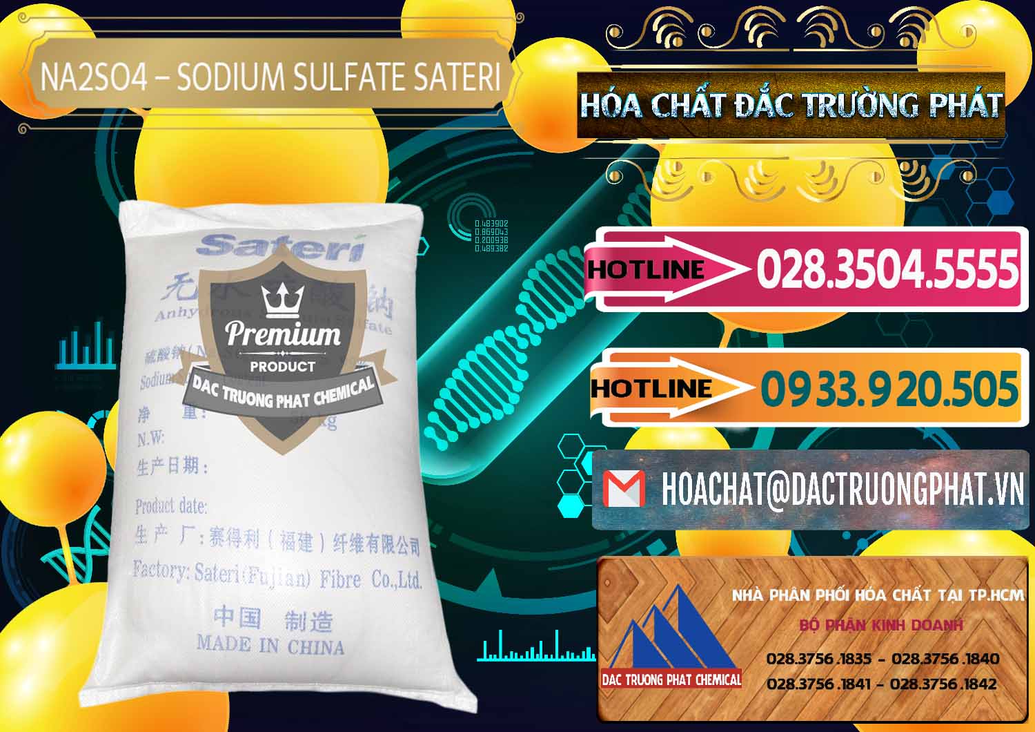 Công ty chuyên cung cấp & bán Sodium Sulphate - Muối Sunfat Na2SO4 Sateri Trung Quốc China - 0100 - Chuyên cung cấp và bán hóa chất tại TP.HCM - dactruongphat.vn