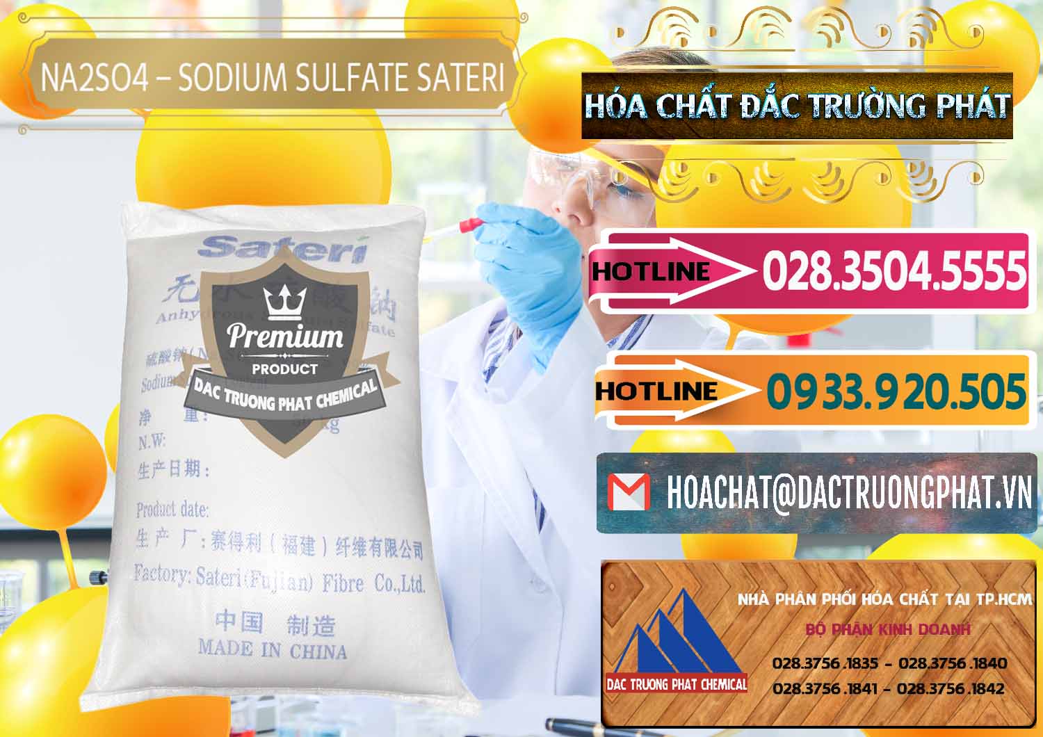 Chuyên cung cấp - bán Sodium Sulphate - Muối Sunfat Na2SO4 Sateri Trung Quốc China - 0100 - Công ty chuyên bán ( phân phối ) hóa chất tại TP.HCM - dactruongphat.vn