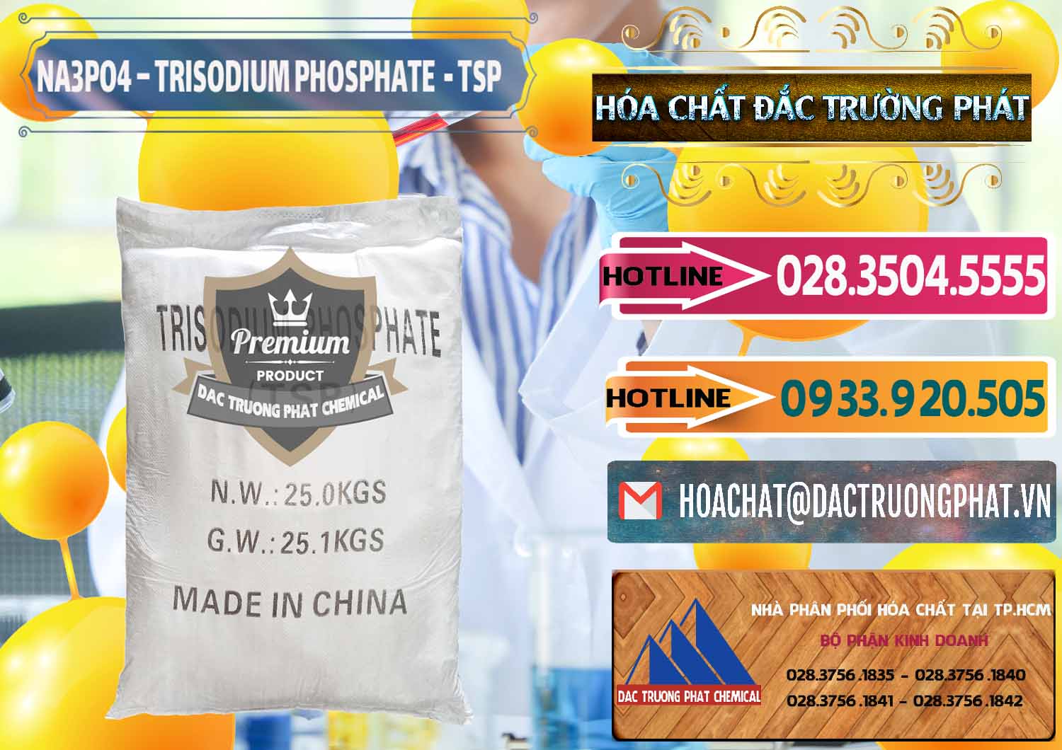 Công ty chuyên cung cấp - bán Na3PO4 – Trisodium Phosphate Trung Quốc China TSP - 0103 - Công ty phân phối và nhập khẩu hóa chất tại TP.HCM - dactruongphat.vn
