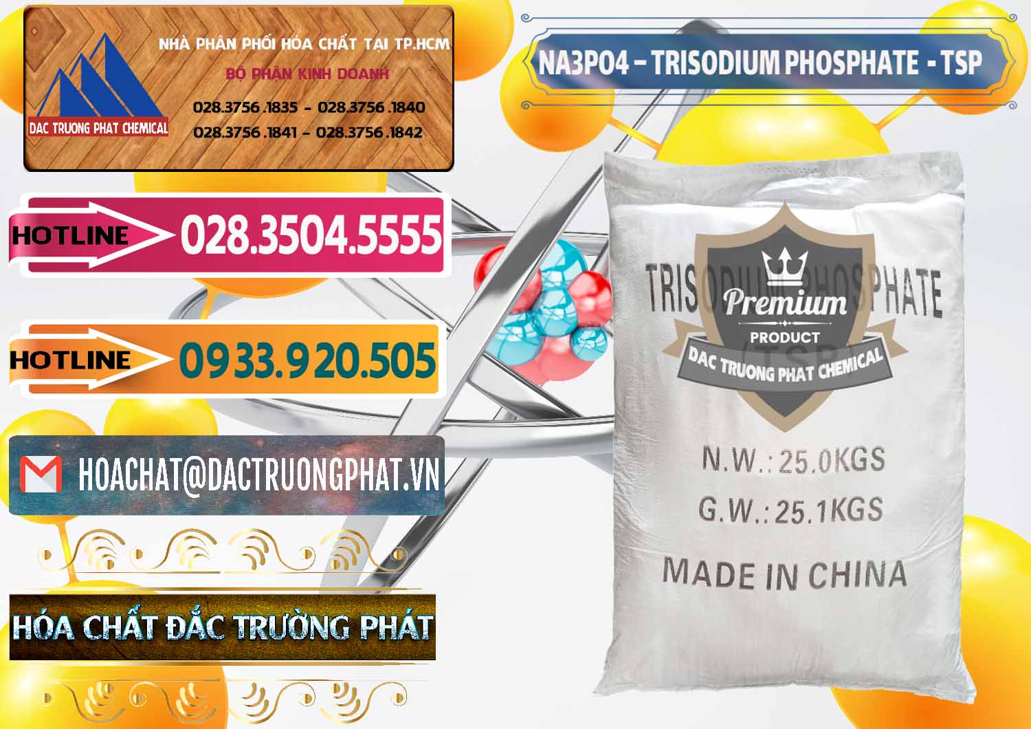 Nơi chuyên bán - phân phối Na3PO4 – Trisodium Phosphate Trung Quốc China TSP - 0103 - Đơn vị chuyên nhập khẩu và cung cấp hóa chất tại TP.HCM - dactruongphat.vn
