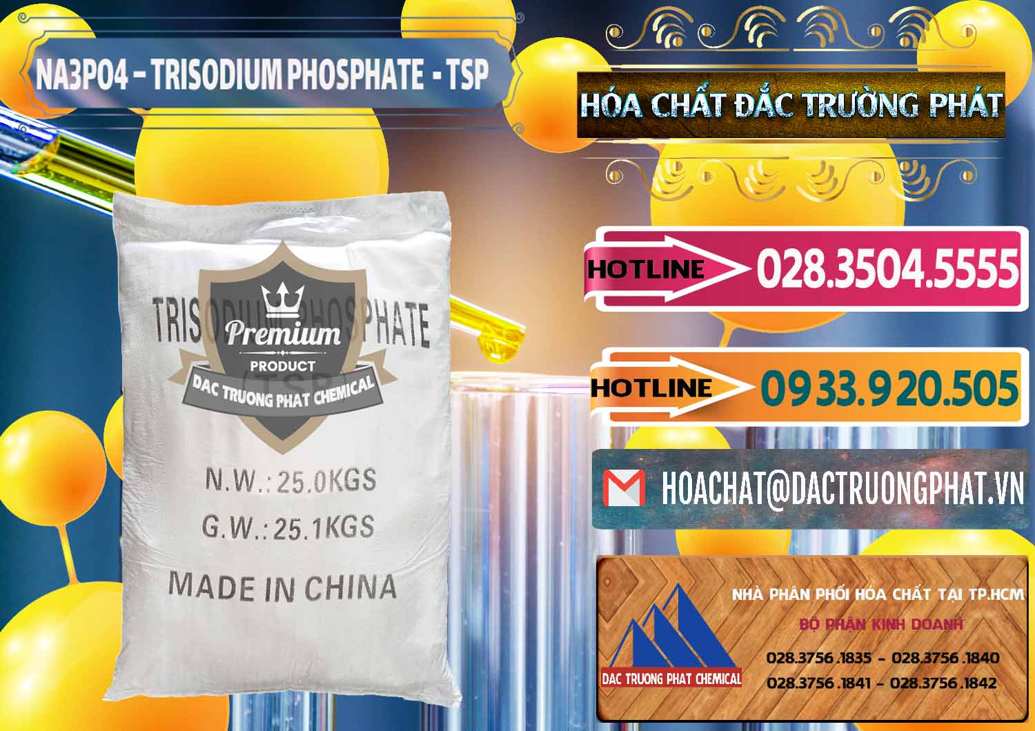 Nơi phân phối ( bán ) Na3PO4 – Trisodium Phosphate Trung Quốc China TSP - 0103 - Công ty chuyên cung cấp - kinh doanh hóa chất tại TP.HCM - dactruongphat.vn