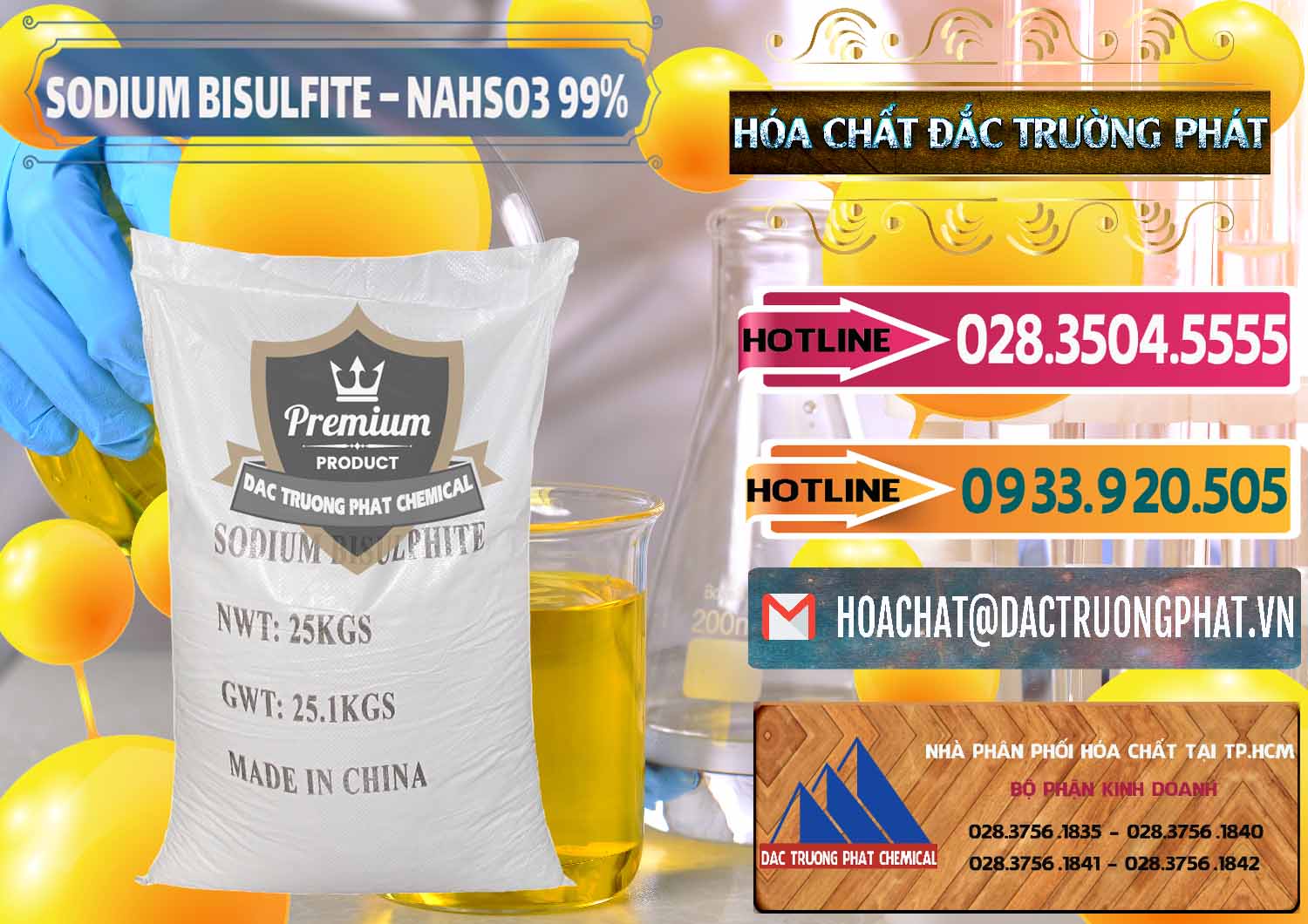 Nhập khẩu và bán Sodium Bisulfite – NAHSO3 Trung Quốc China - 0140 - Cty phân phối _ cung cấp hóa chất tại TP.HCM - dactruongphat.vn
