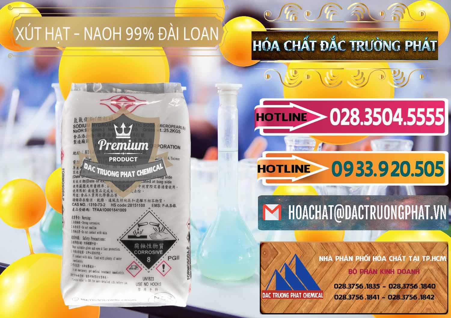 Nơi cung cấp - bán Xút Hạt - NaOH Bột 99% Đài Loan Taiwan Formosa - 0167 - Chuyên bán ( cung cấp ) hóa chất tại TP.HCM - dactruongphat.vn