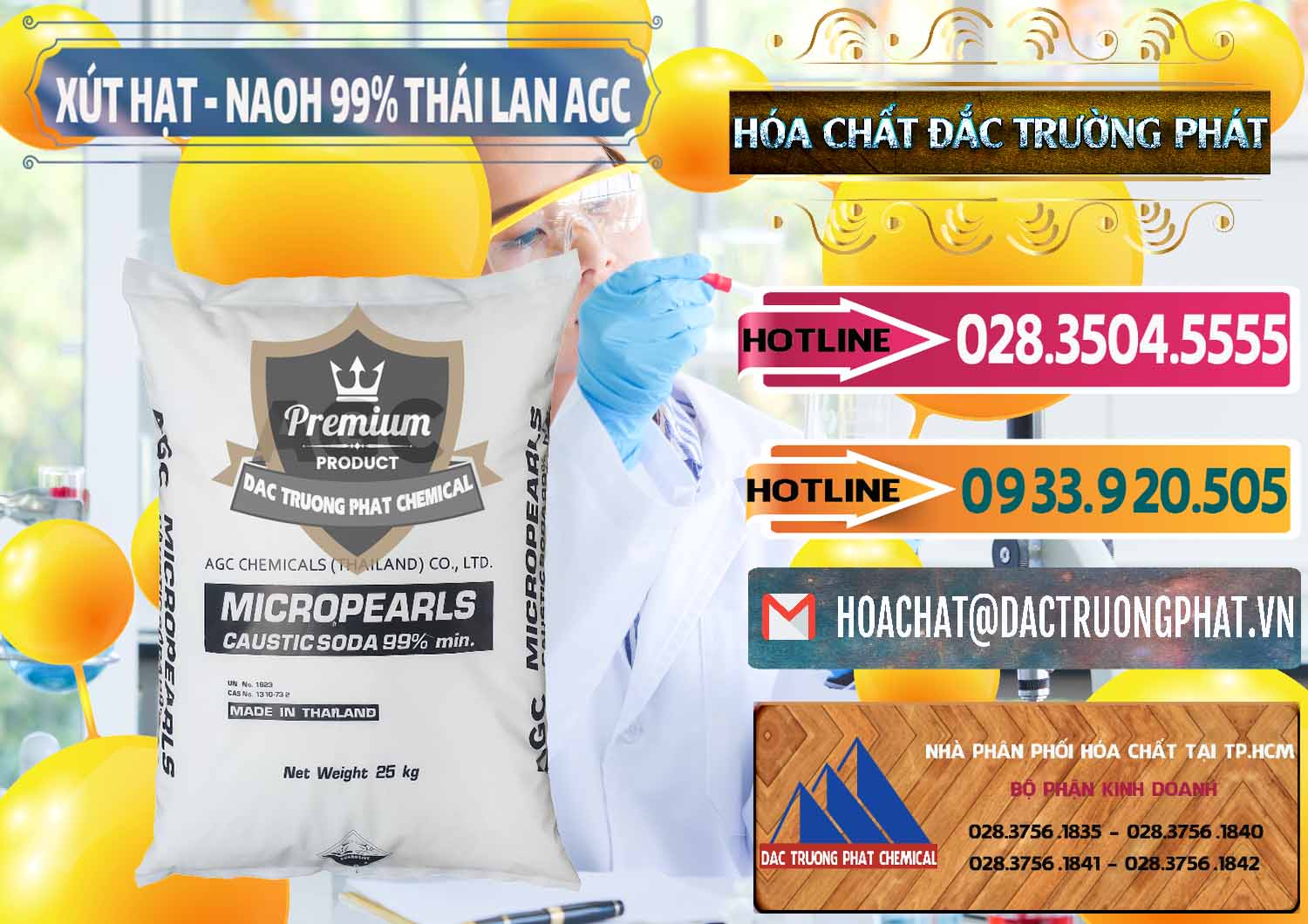 Công ty chuyên cung cấp ( bán ) Xút Hạt - NaOH Bột 99% AGC Thái Lan - 0168 - Công ty chuyên kinh doanh ( phân phối ) hóa chất tại TP.HCM - dactruongphat.vn