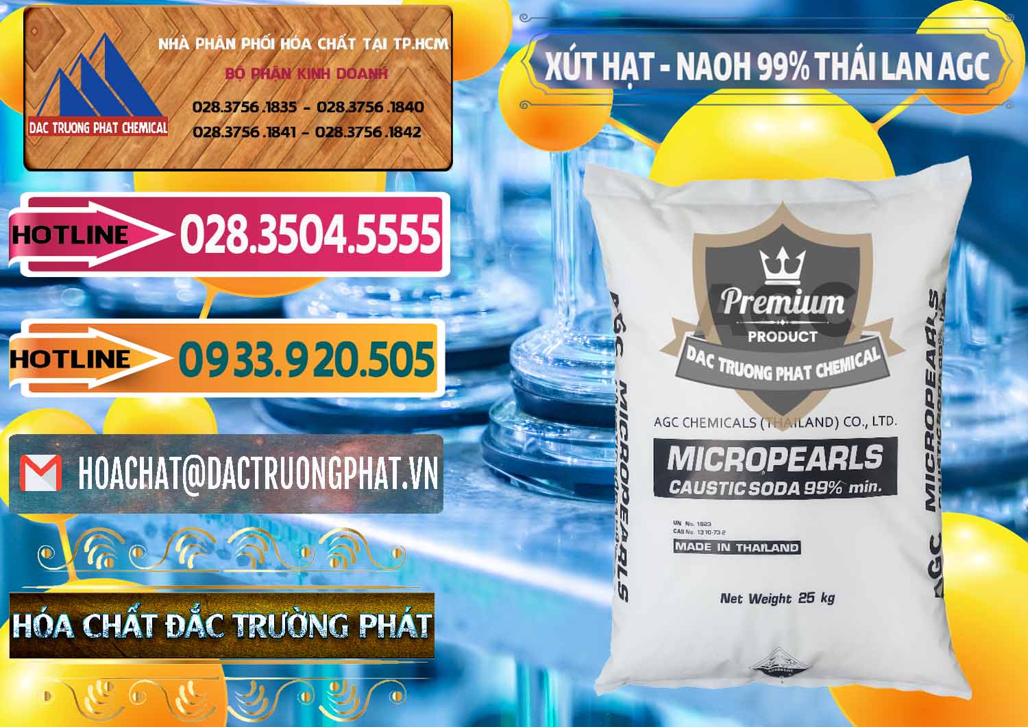 Đơn vị chuyên cung cấp và bán Xút Hạt - NaOH Bột 99% AGC Thái Lan - 0168 - Chuyên cung cấp ( phân phối ) hóa chất tại TP.HCM - dactruongphat.vn